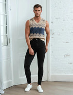 Classic Vintage V-neck Men Knitted vest - IVORYNN
