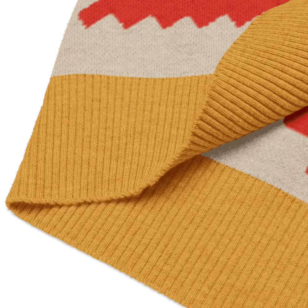 Classic Vintage V-neck Orange Women Knitted vest - IVORYNN