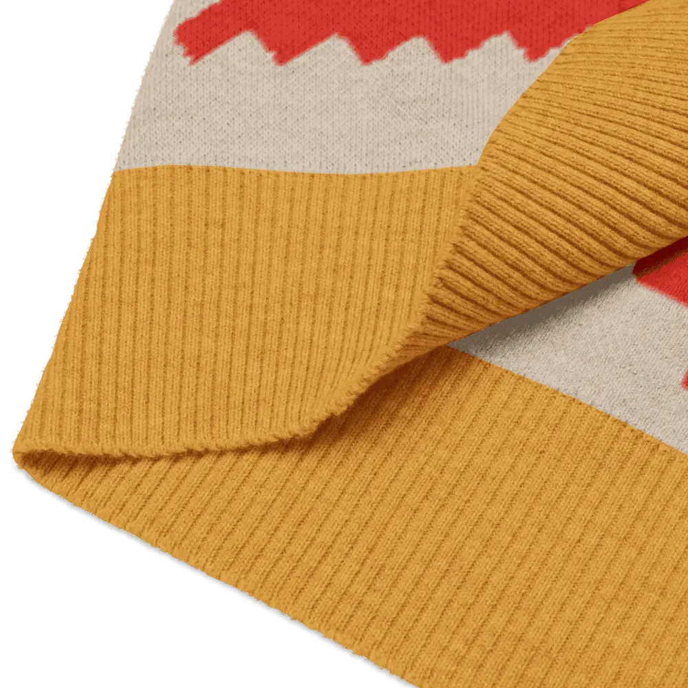 Classic Vintage V-neck Orange Women Knitted vest - IVORYNN