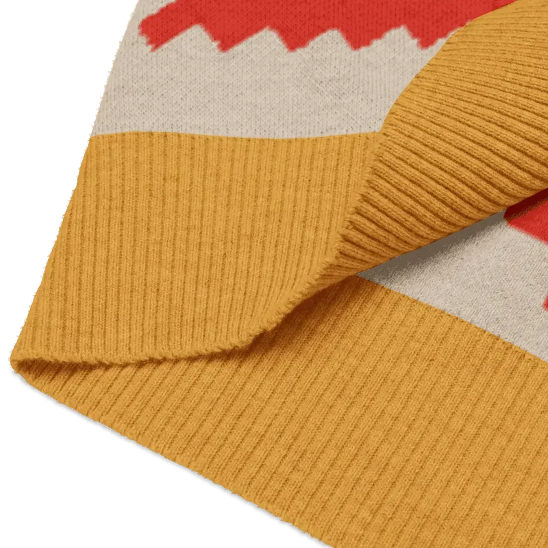 Classic Vintage V-neck Orange Women Knitted vest - IVORYNN