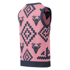 Classic Vintage V-neck Pink Men Knitted vest - IVORYNN