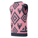 Classic Vintage V-neck Pink Men Knitted vest - IVORYNN