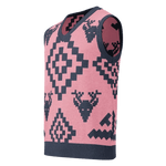 Classic Vintage V-neck Pink Men Knitted vest - IVORYNN