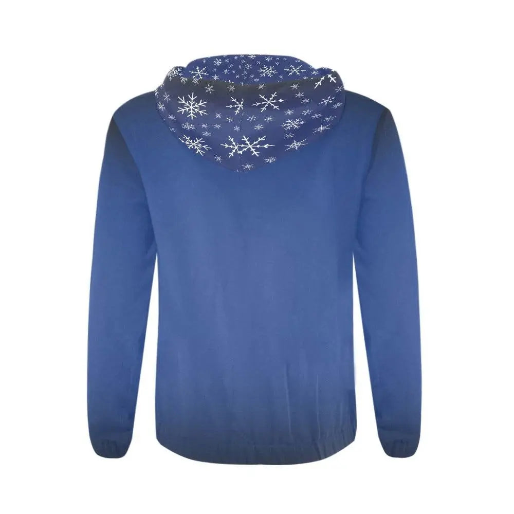 Classic Zip Azure Blue Hoodie - IVORYNN