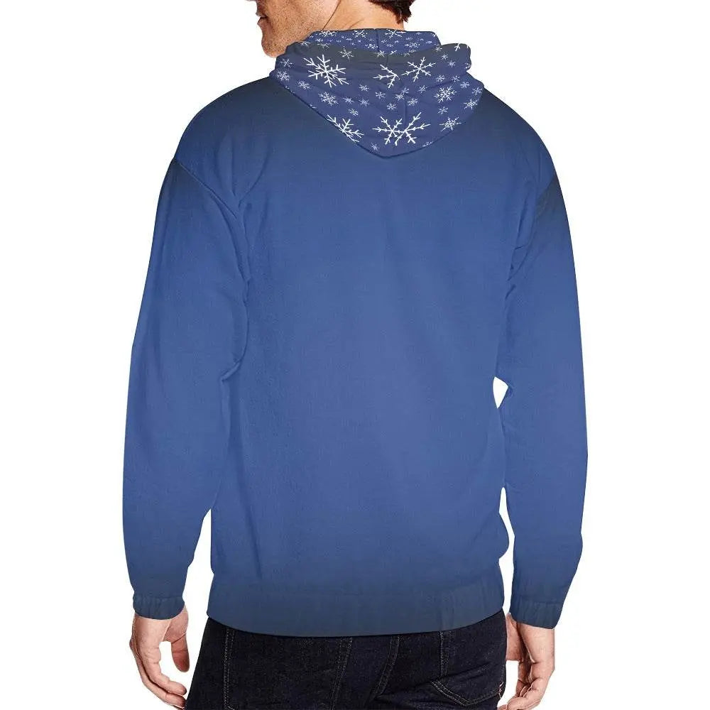Classic Zip Azure Blue Hoodie - IVORYNN