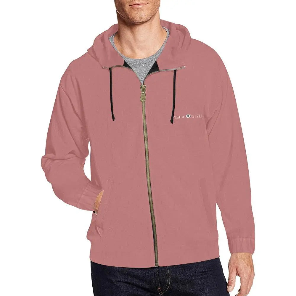 Classic Zip IndianRed Hoodie - IVORYNN