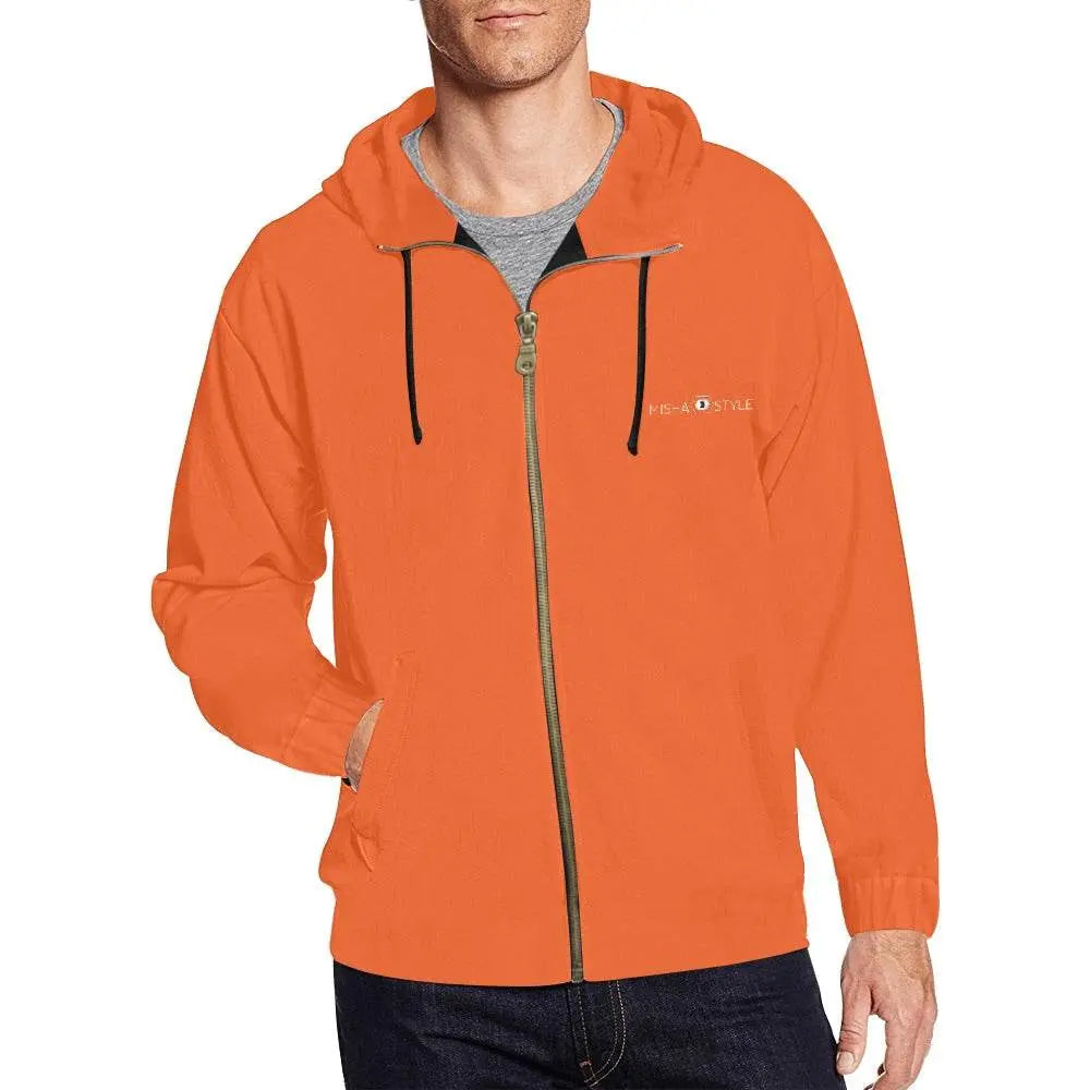 Classic Zip Orange Hoodie - IVORYNN