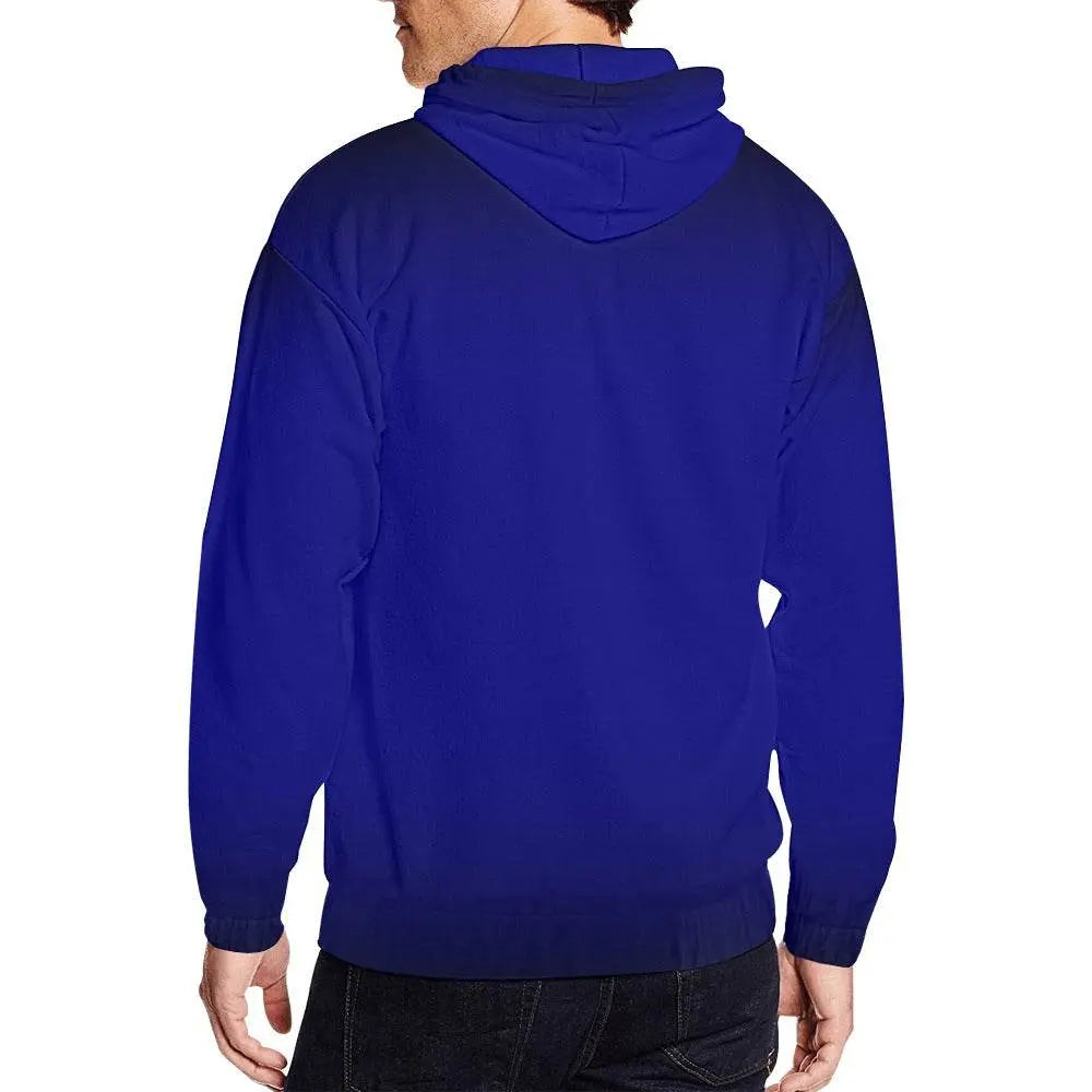 Classic Zip Royal Blue Hoodie - IVORYNN