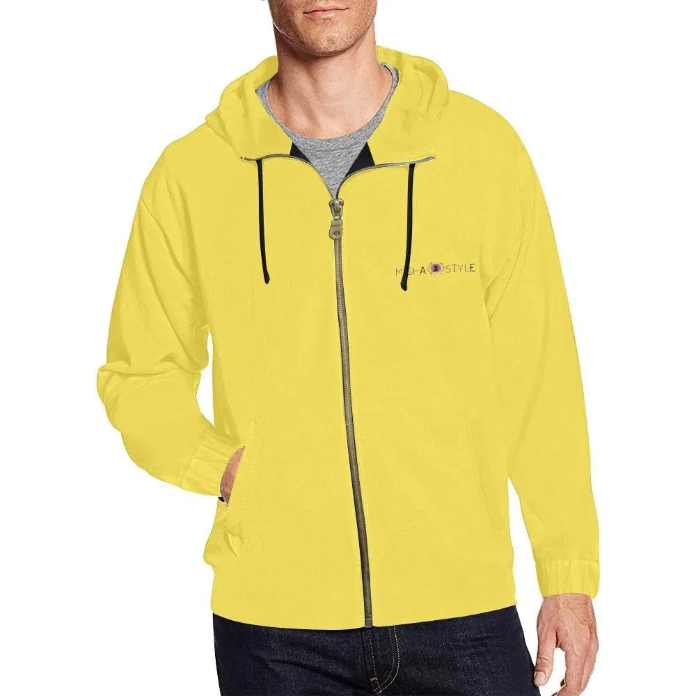 Classic Zip Yellow Hoodie - IVORYNN