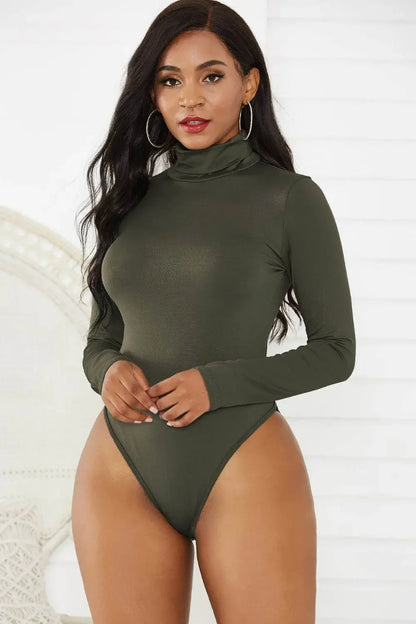 Classy Turtleneck Long Sleeve Bodysuit - IVORYNN