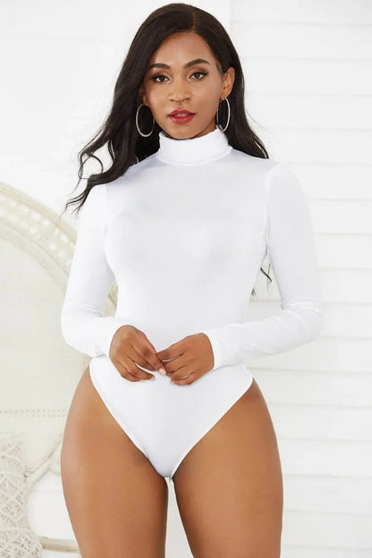 Classy Turtleneck Long Sleeve Bodysuit - IVORYNN