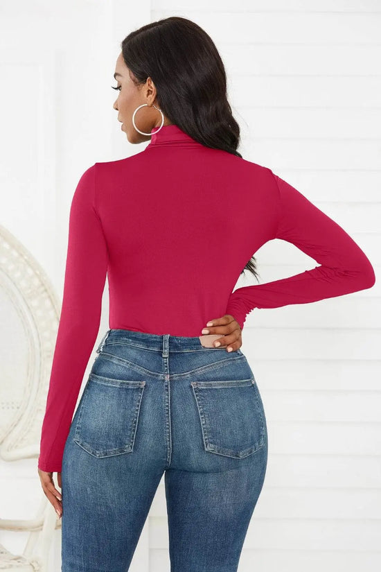 Classy Turtleneck Long Sleeve Bodysuit - IVORYNN