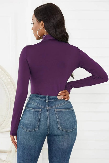 Classy Turtleneck Long Sleeve Bodysuit - IVORYNN