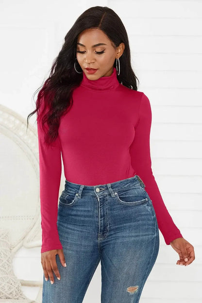 Classy Turtleneck Long Sleeve Bodysuit - IVORYNN