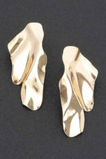 Cloth effect Stylish Metal Earring - IVORYNN