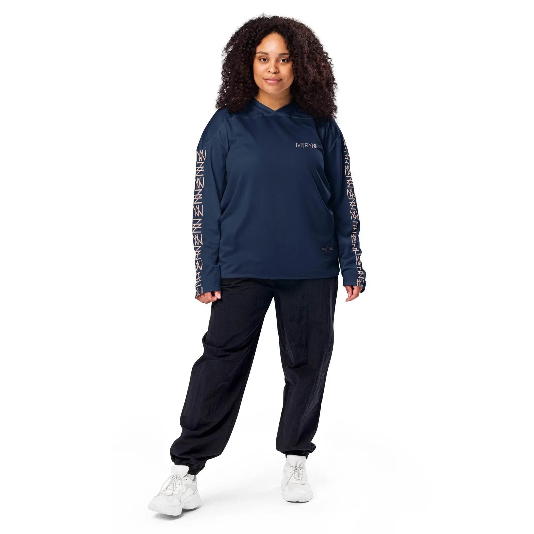 Comfortable Navy hockey fan Sports jersey - IVORYNN