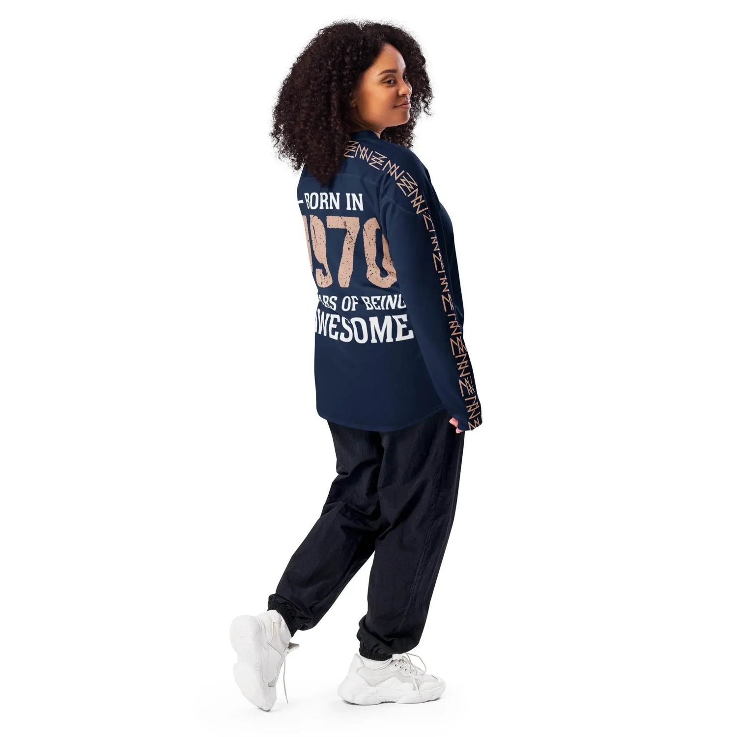 Comfortable Navy hockey fan Sports jersey - IVORYNN