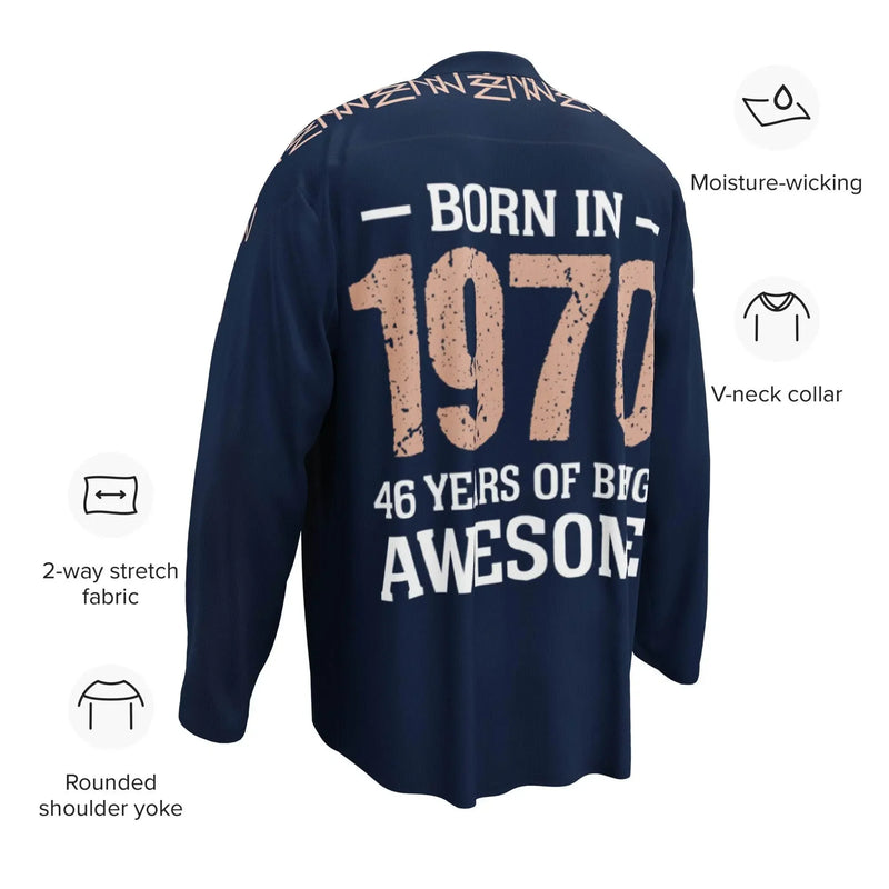 Comfortable Navy hockey fan Sports jersey - IVORYNN