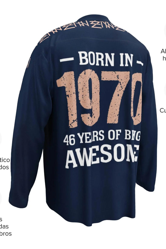 Comfortable Navy hockey fan Sports jersey - IVORYNN