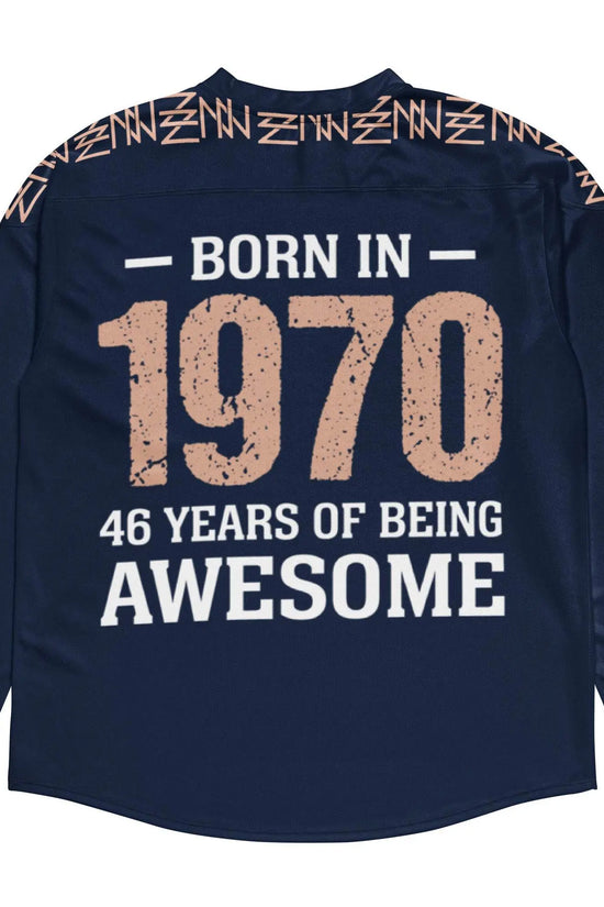 Comfortable Navy hockey fan Sports jersey - IVORYNN