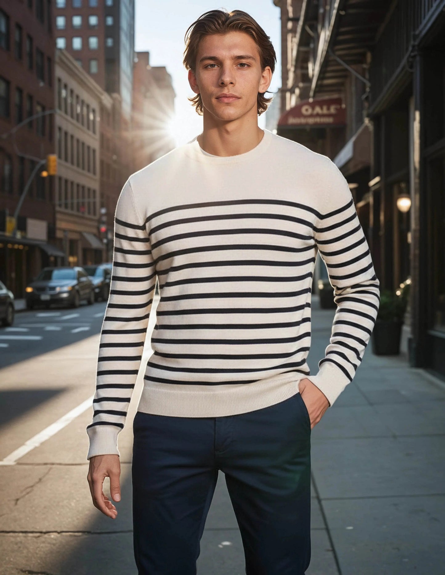 Comfortable Regular Fit Stretch Chino Pants - IVORYNN