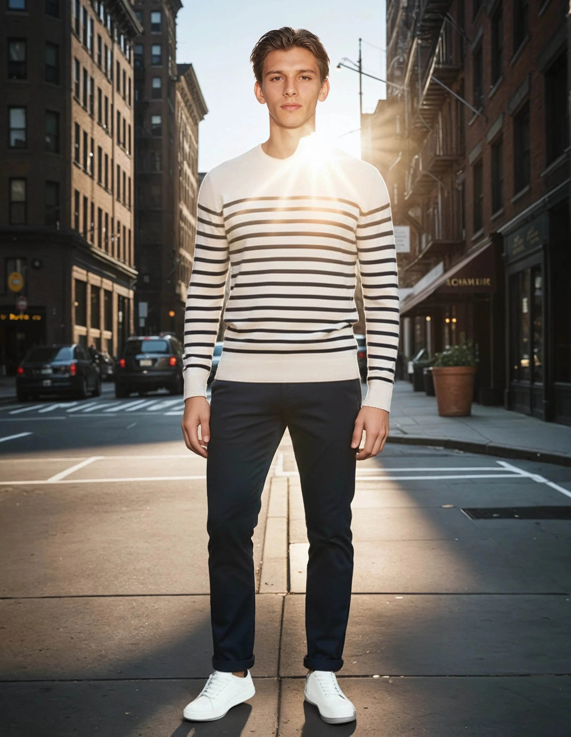 Comfortable Regular Fit Stretch Chino Pants - IVORYNN