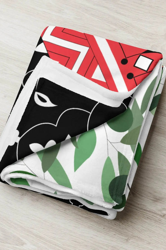 Country Flag floral Throw Blanket - IVORYNN