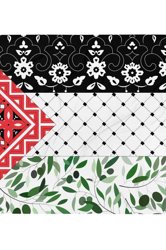 Country Flag floral Throw Blanket - IVORYNN