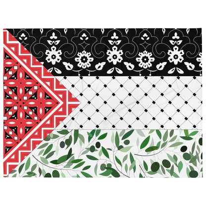 Country Flag floral Throw Blanket - IVORYNN