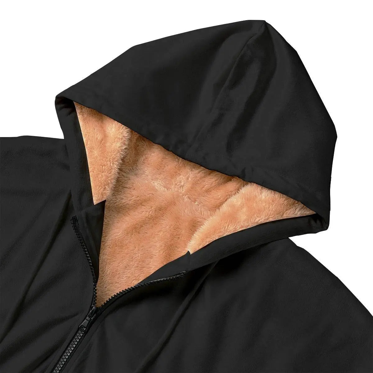 Cozy Black Kid's Plush Windbreaker - IVORYNN