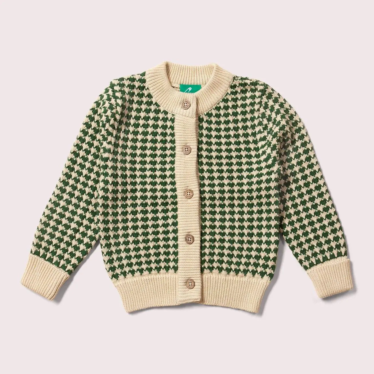 Cozy Organic Cotton Olive Striped Knitted Cardigan - IVORYNN
