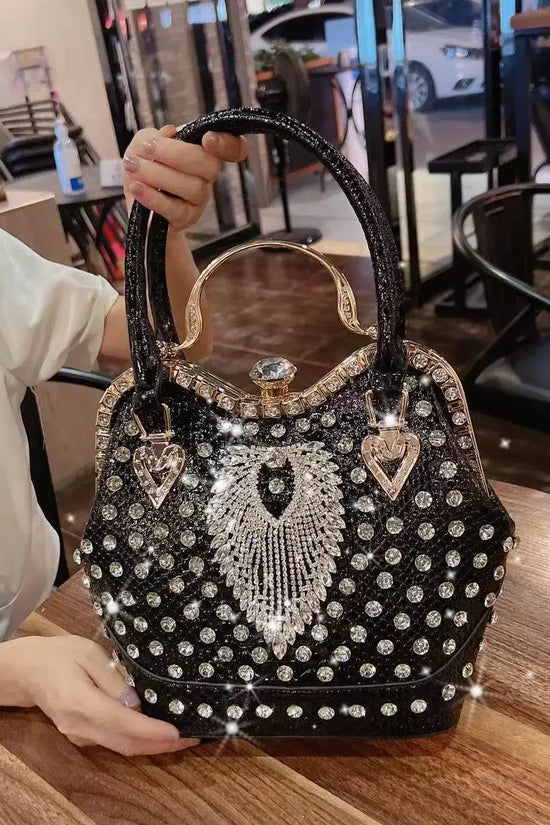 Crossbody diamond inlaid handbag - IVORYNN