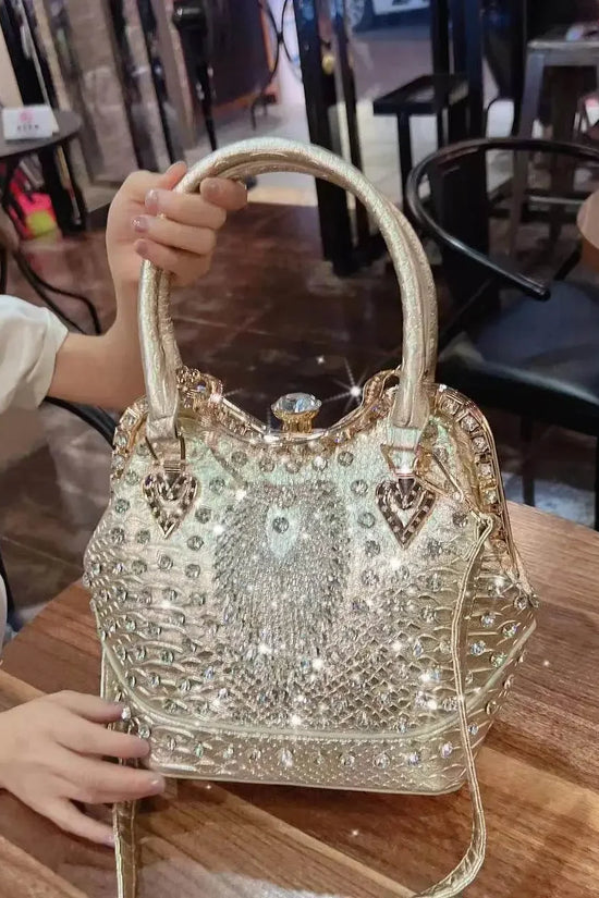Crossbody diamond inlaid handbag - IVORYNN