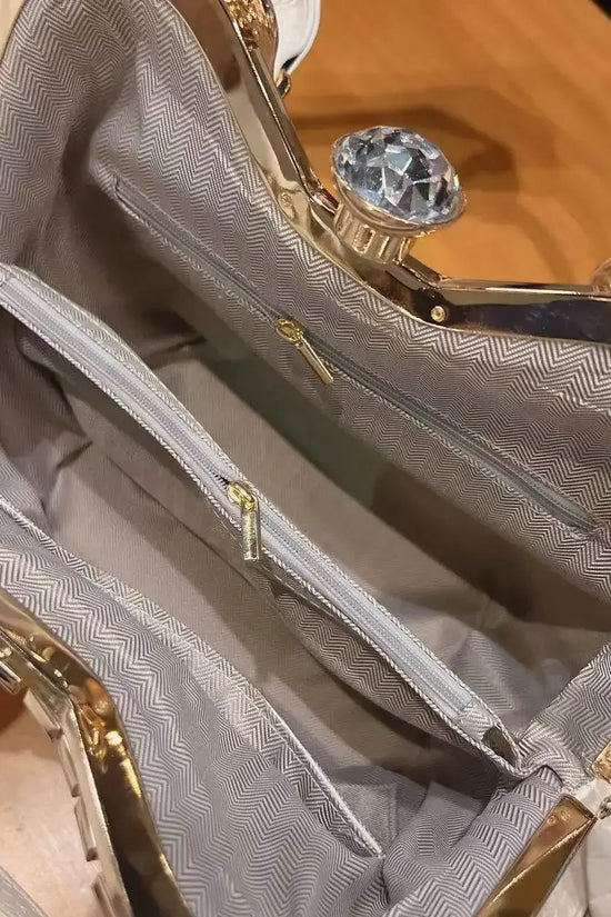 Crossbody diamond inlaid handbag - IVORYNN