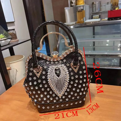 Crossbody diamond inlaid handbag - IVORYNN