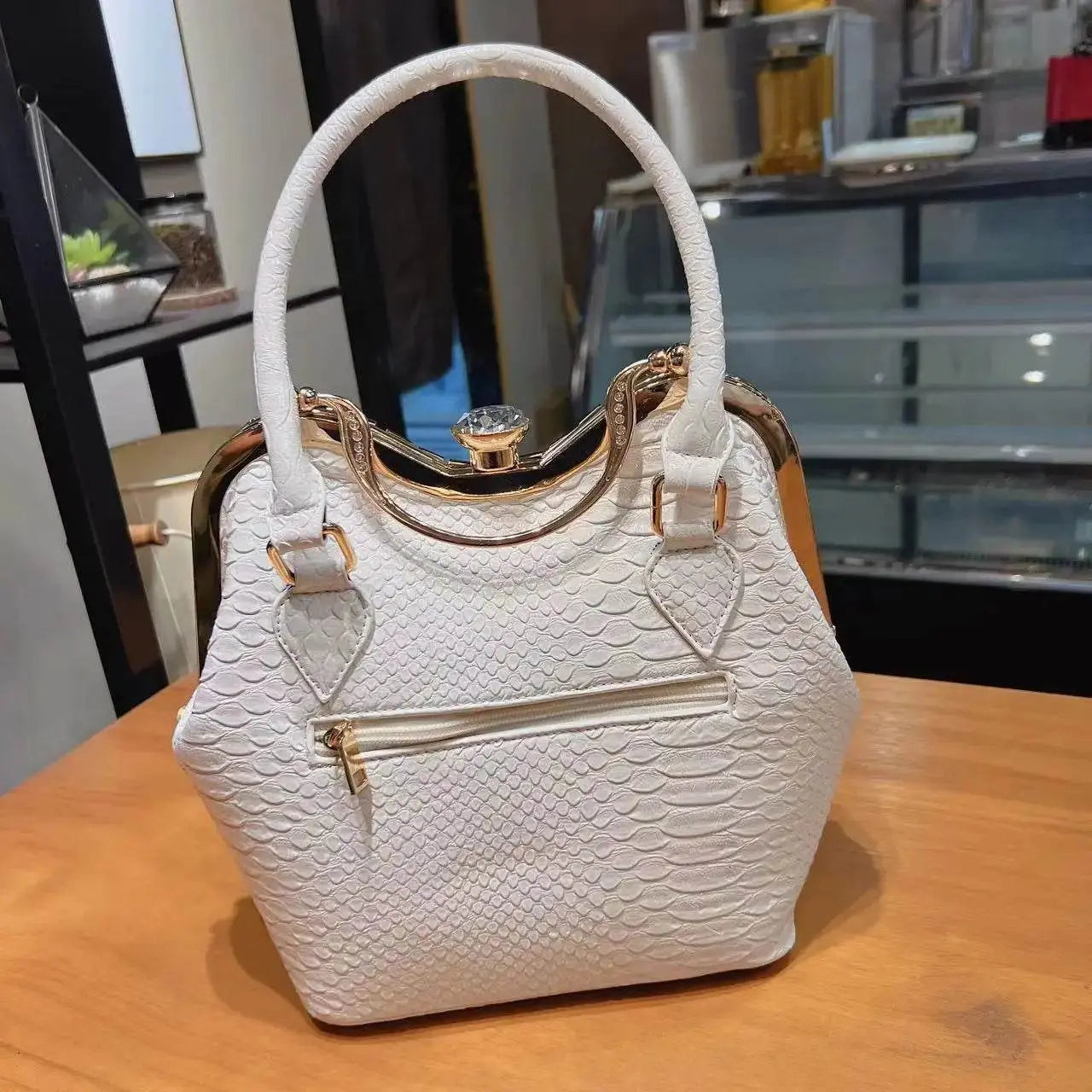 Crossbody diamond inlaid handbag - IVORYNN