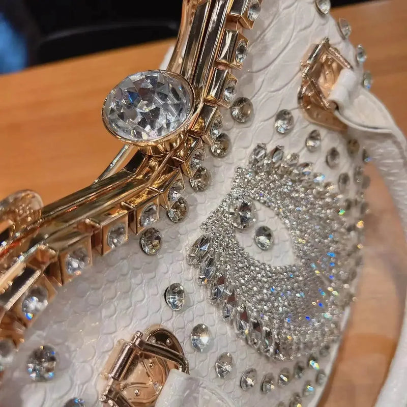 Crossbody diamond inlaid handbag - IVORYNN