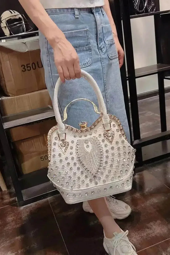 Crossbody diamond inlaid handbag - IVORYNN