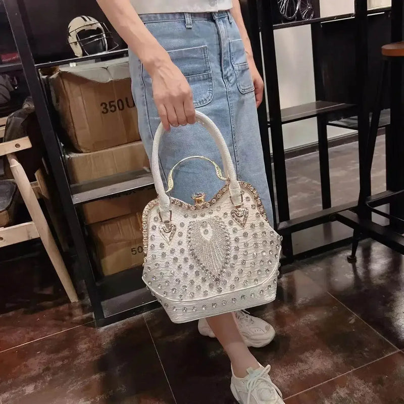 Crossbody diamond inlaid handbag - IVORYNN