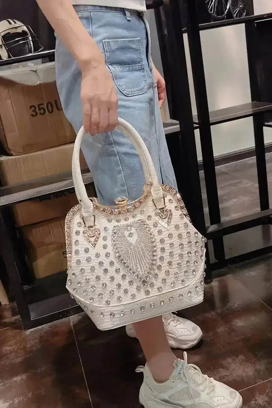 Crossbody diamond inlaid handbag - IVORYNN