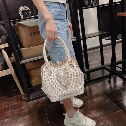 Crossbody diamond inlaid handbag - IVORYNN