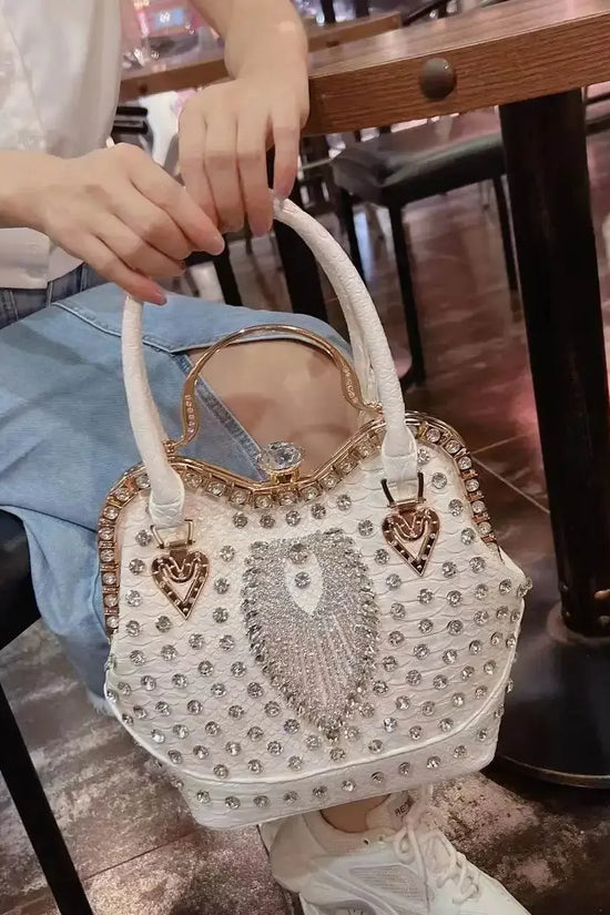 Crossbody diamond inlaid handbag - IVORYNN