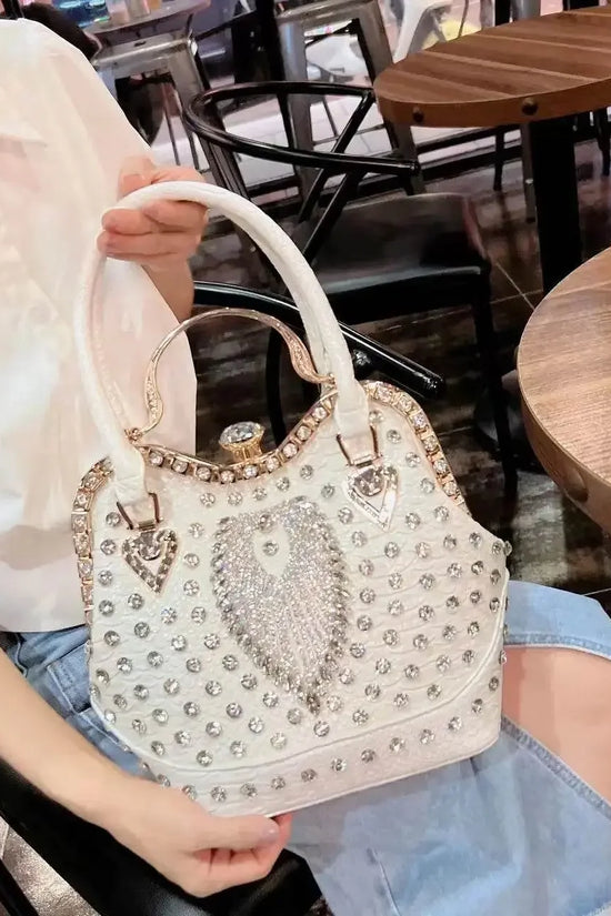 Crossbody diamond inlaid handbag - IVORYNN