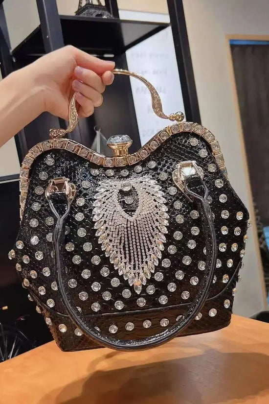 Crossbody diamond inlaid handbag - IVORYNN