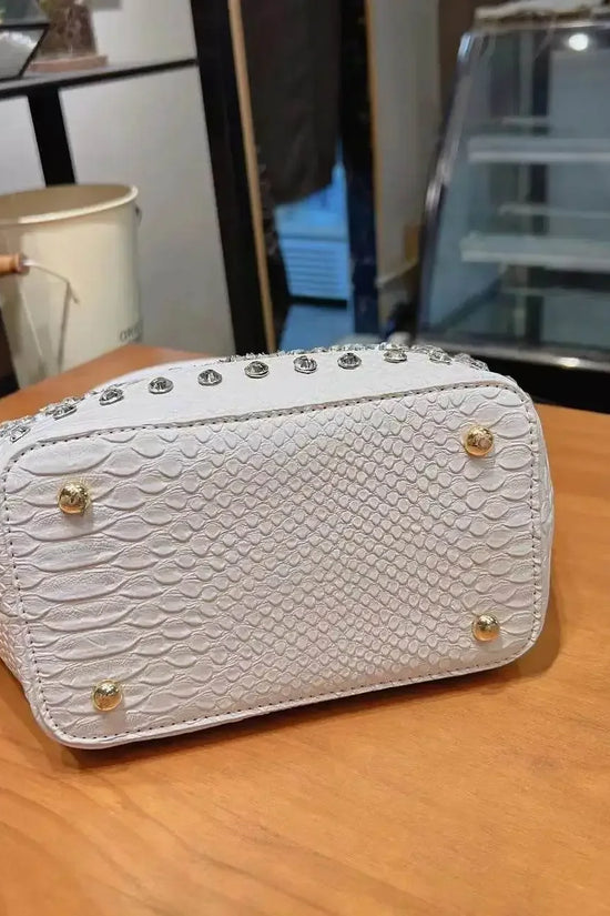 Crossbody diamond inlaid handbag - IVORYNN