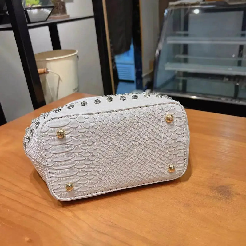 Crossbody diamond inlaid handbag - IVORYNN