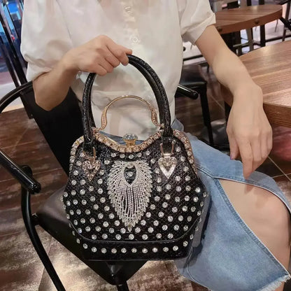 Crossbody diamond inlaid handbag - IVORYNN