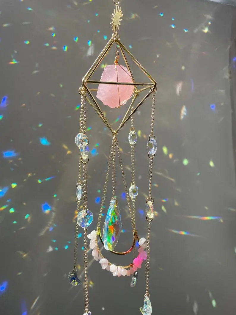 Crystal Hanging Sun Catcher Aurora Gem Prism - IVORYNN