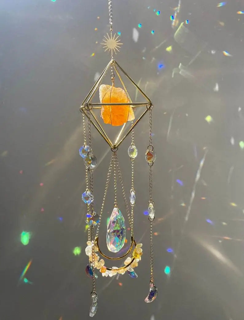 Crystal Hanging Sun Catcher Aurora Gem Prism - IVORYNN