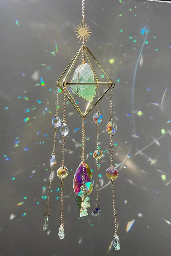 Crystal Hanging Sun Catcher Aurora Gem Prism - IVORYNN